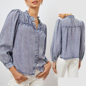 Rails Camille Top - Sapphire Acid Wash - Size XXS